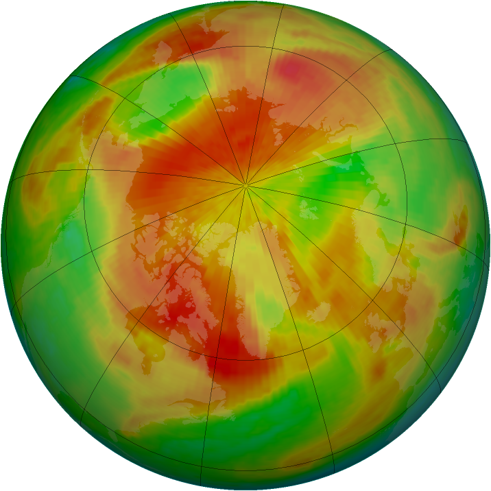 Arctic ozone map for 26 April 2001